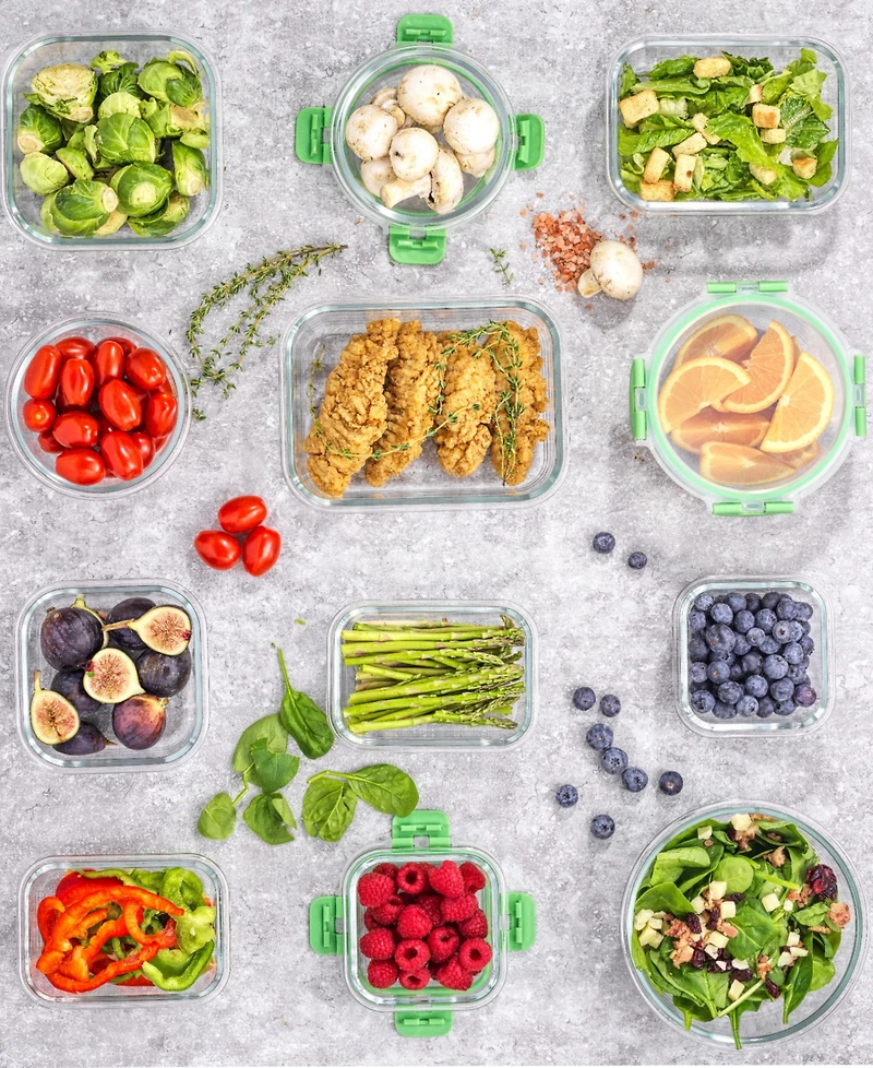 JoyJolt 24-Pc. Glass Storage Containers with Lids