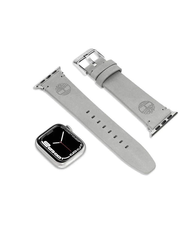 Timberland Unisex Ashby Gray Genuine Leather Universal Smart Watch Strap 22mm