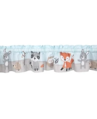 Bedtime Originals Woodland Friends Mint Blue/Gray Forest Animals Window Valance