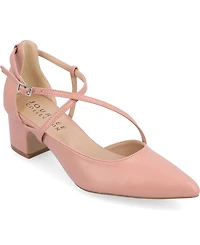 Journee Collection Women's Galvinn Crisscross Pointed Toe Pumps