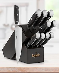JoyJolt 11 Piece Assorted Knife Block and High Carbon Steel Kitchen Knife Set