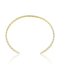 Ra 14K Gold Plated Leaf Cuff Bracelet