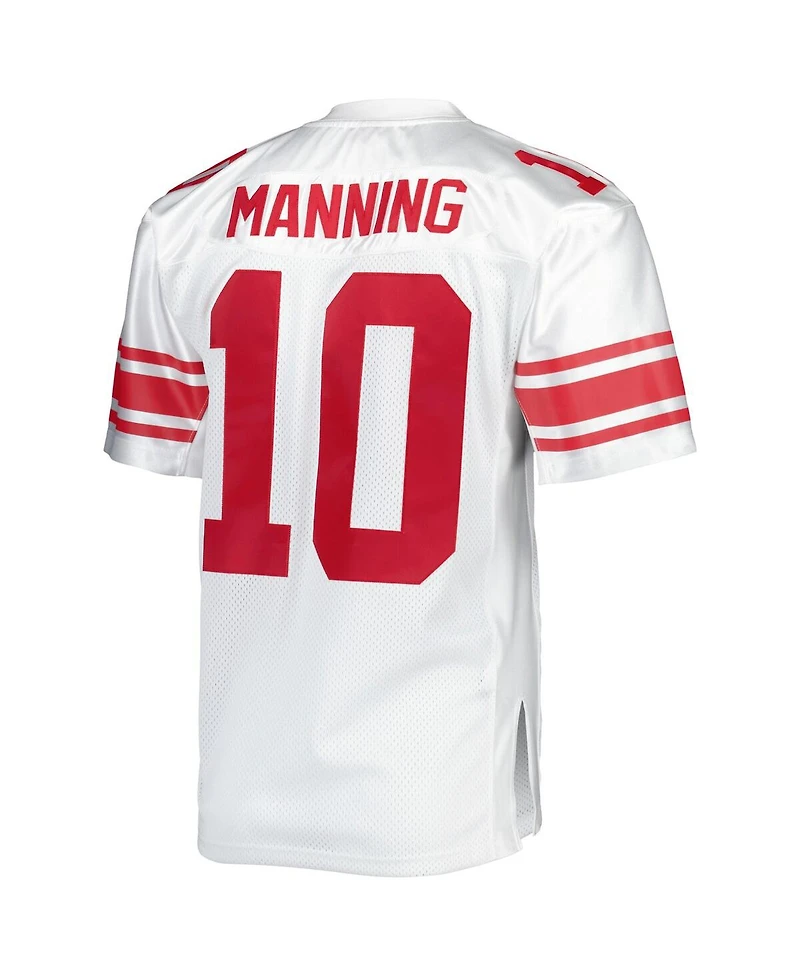 Men's Mitchell & Ness Eli Manning White New York Giants Super Bowl Xlii Authentic Throwback Retired Player Jersey