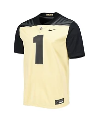 Men's Nike #1 Gold Purdue Boilermakers Untouchable Football Jersey