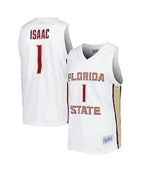 Men's Original Retro Brand Jonathan Isaac White Florida State Seminoles Alumni Commemorative Replica Basketball Jersey