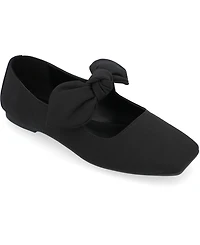 Journee Collection Women's Seralinn Bow Square Toe Flats
