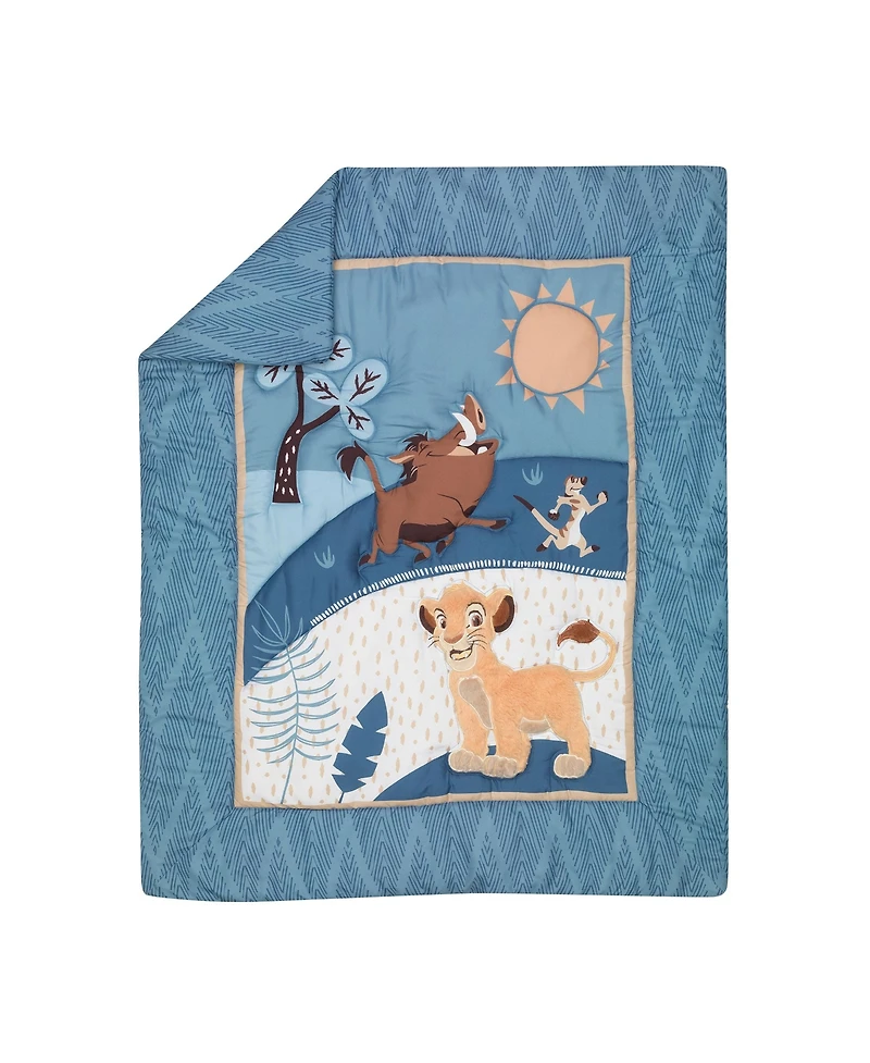 Lambs & Ivy Disney Baby Lion King Adventure Blue 3-Piece Crib Bedding Set by