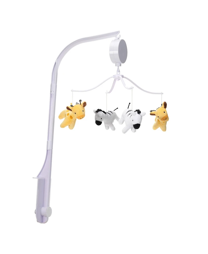 Bedtime Originals Mighty Jungle Animals Giraffe/Zebra Musical Baby Crib Mobile