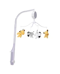 Bedtime Originals Mighty Jungle Animals Giraffe/Zebra Musical Baby Crib Mobile