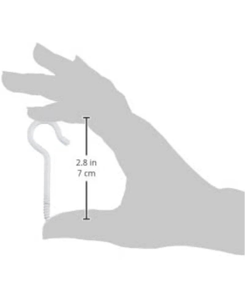 Panacea Products Corp White Ceiling Hooks, 5 Pack