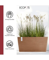 Ecopots Paris Durable Modern Plastic Rectangular Planter