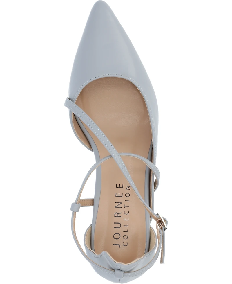Journee Collection Women's Galvinn Crisscross Pointed Toe Pumps
