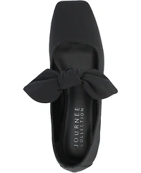 Journee Collection Women's Seralinn Bow Square Toe Flats