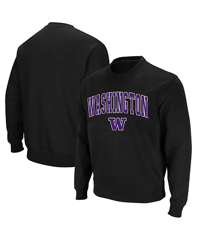Colosseum Men's Washington Huskies Arch & Logo Crew Neck Sweatshirt