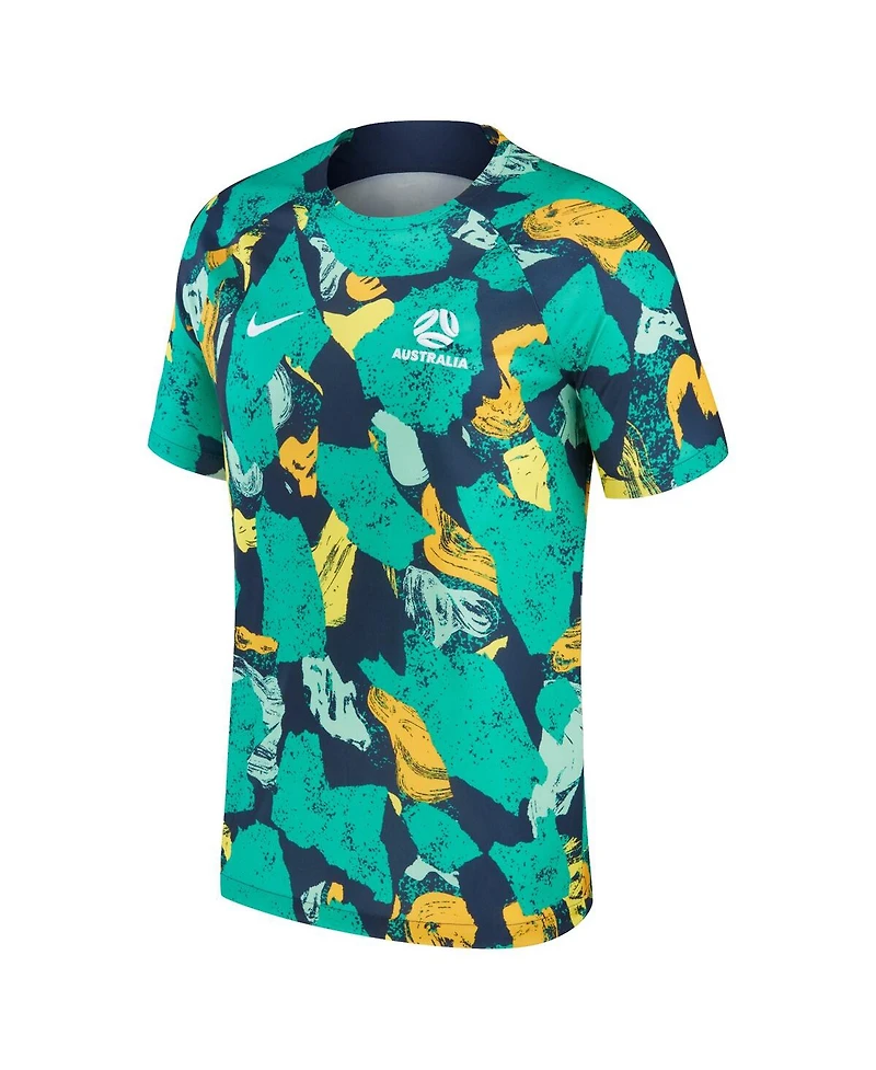 Men's Nike Green, Yellow Australia National Team 2022/23 Pre-Match Top