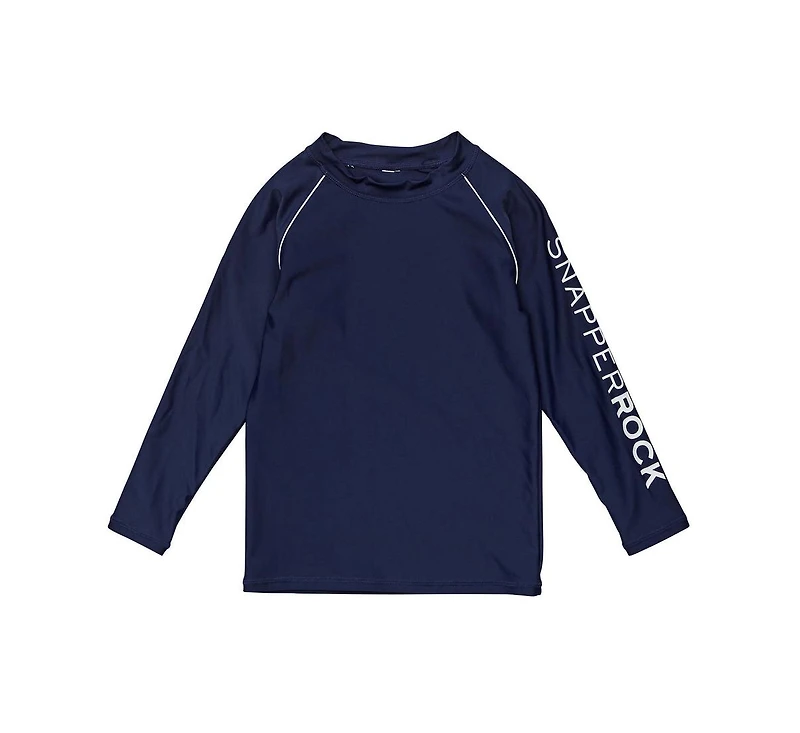 Snapper Rock Big Boys Toddler|Child Navy Sustainable Ls Rash Top