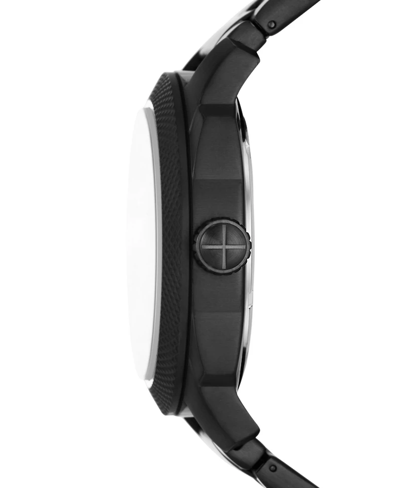 Fossil Men's Machine Quartz Black Stainless Steel Bracelet Watch, 49mm