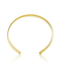 Ra Gold Plated with Cubic Zirconias Zig-Zag Cuff Bracelet