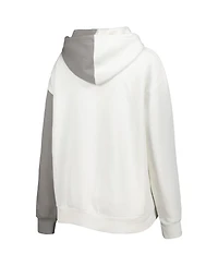 Women's Gameday Couture Gray, White Michigan Wolverines Split Pullover Hoodie