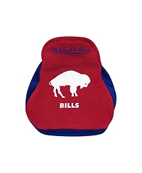 Newborn and Infant Boys Girls Mitchell & Ness Royal, Red Buffalo Bills Throwback Bodysuit Bib Booties Three-Piece Set
