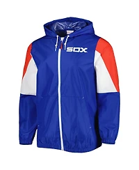 Men's Mitchell & Ness Royal Chicago White Sox Throw It Back Full-Zip Windbreaker Jacket