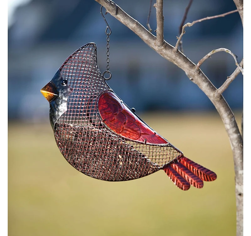 Evergreen Garden Cardinal Mesh Bird Feeder