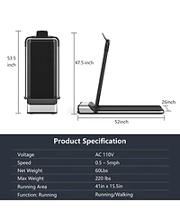 Costway Installation-Free Ultra-Thin Folding Treadmill Exercise