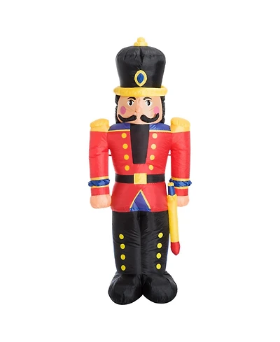 Homcom 6' Christmas Inflatable Nutcracker Toy Soldier with Led Lights,