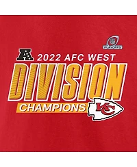 Men's Fanatics Red Kansas City Chiefs 2022 Afc West Division Champions Divide and Conquer T-shirt