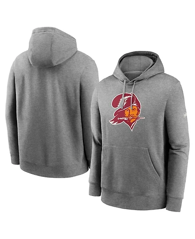 Men's Nike Heathered Gray Tampa Bay Buccaneers Rewind Club Fleece Pullover Hoodie