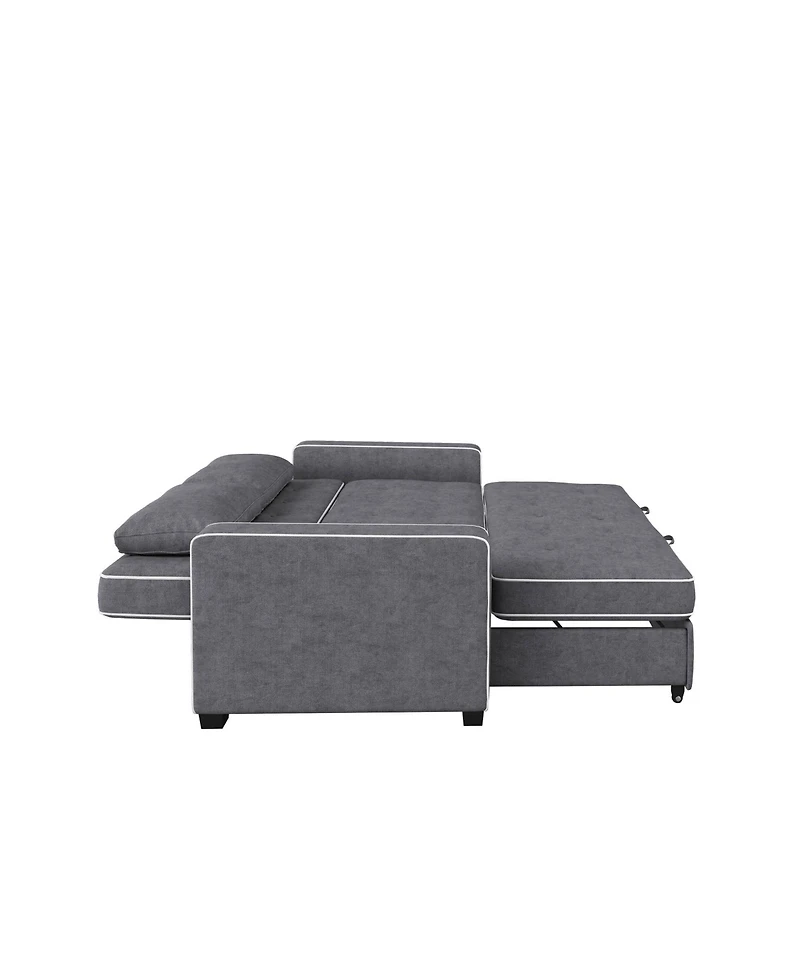 Serta 72.6" W Polyester Augustus Queen Convertible Sofa