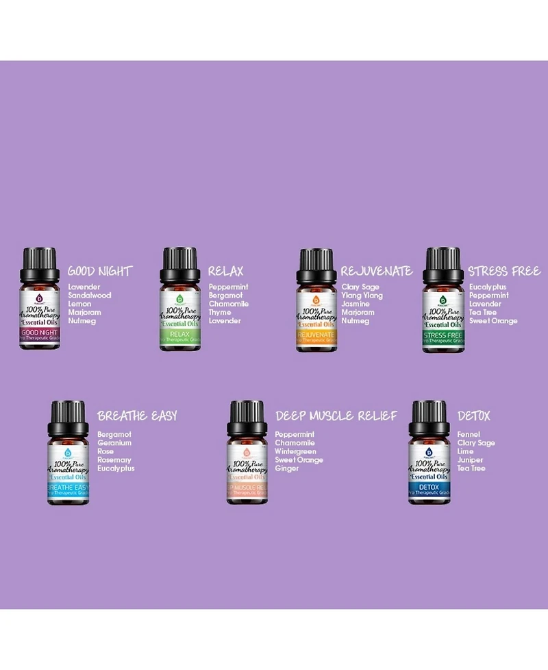 Pursonic 14 Pack of 100% Pure Essential Aromatherapy Oils