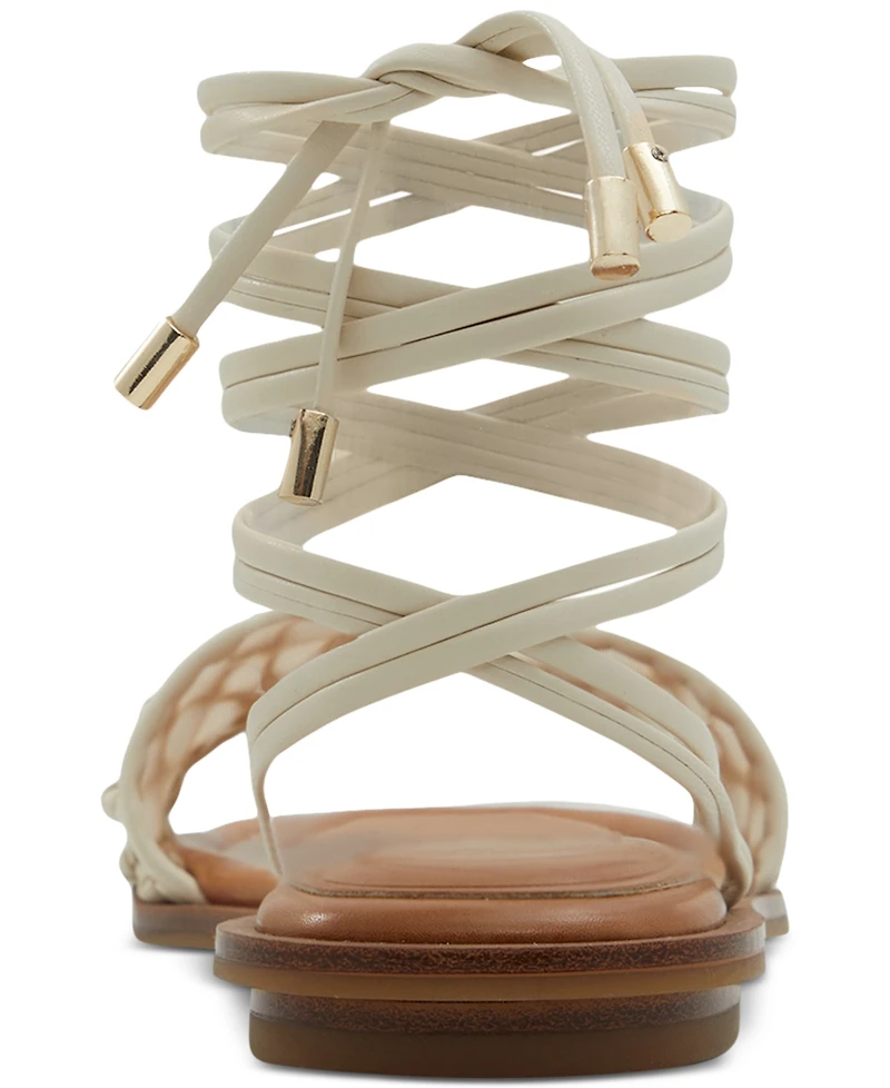 Aldo Women's Seazen Lace-Up Ankle-Tie Flat Sandals
