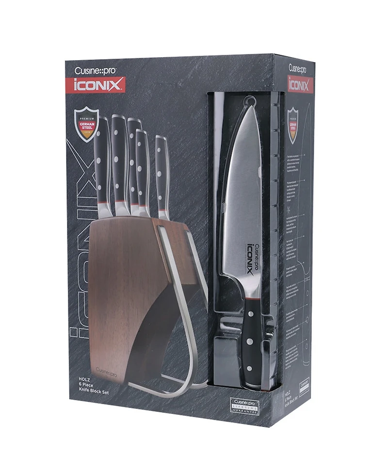 Cuisine::pro Iconix Holz Knife Block Set, 6 Piece