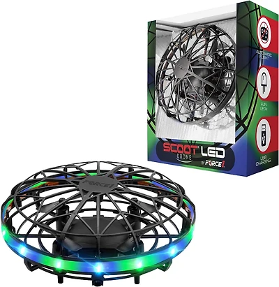 Force1 Scoot Led Hand Operated Drone for Kids or Adults - Green/Blue