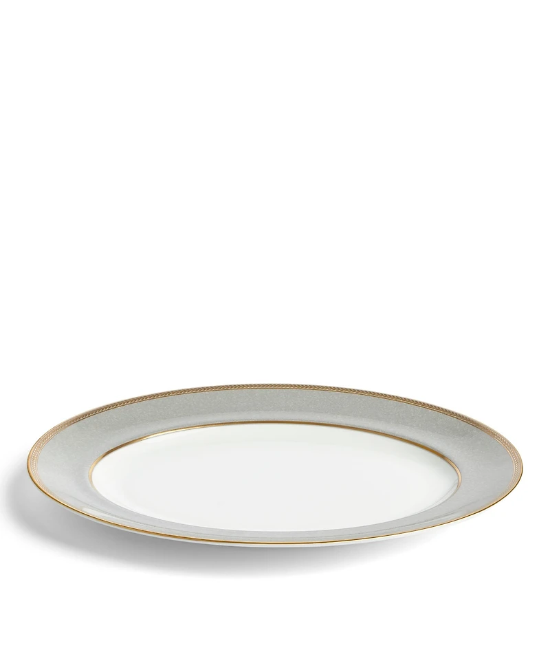 Renaissance Grey Oval Platter 13.75"