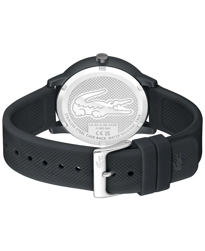 Lacoste Men's L 12.12 Move Dark Grey Silicone Strap Watch 42mm