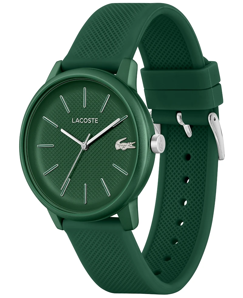Lacoste Men's L 12.12 Move Green Silicone Strap Watch 42mm