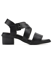 Cliffs by White Mountain Women's Cordovan Stacked Heel Strappy Dress Sandals