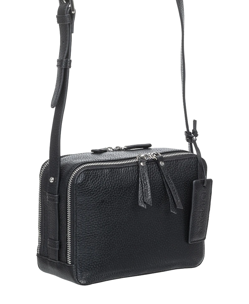 Mancini Women's Pebbled Rachel Camera Style Crossbody Handbag
