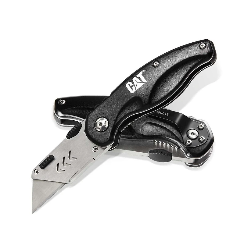 Cat Folding Utility Knife with Safety Lock and Comfort Handle