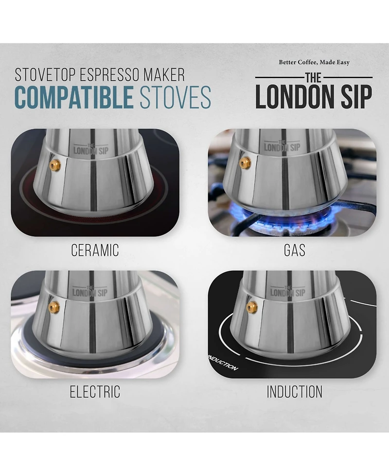 London Sip Stainless Steel Coffee Maker -cup