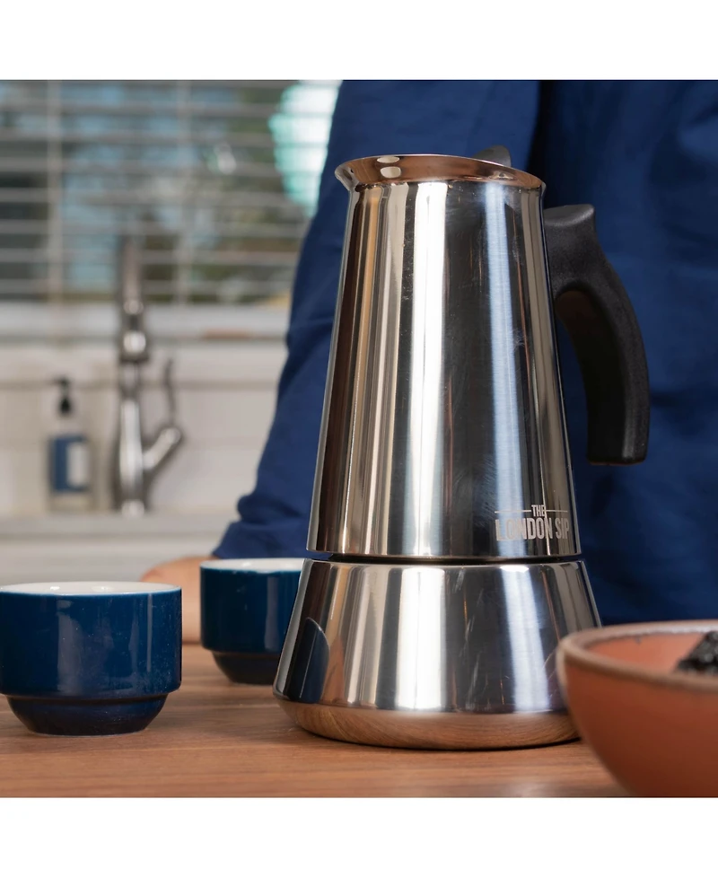 London Sip Stainless Steel Espresso Maker 10-Cup