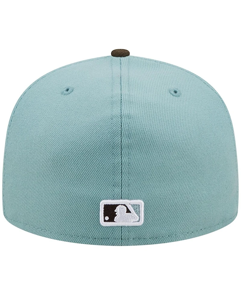 Men's New Era Light Blue, Brown Los Angeles Dodgers 1988 World Series Beach Kiss 59FIFTY Fitted Hat