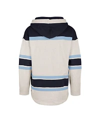 Men's '47 Brand Oatmeal Seattle Kraken Rockaway Lace-Up Pullover Hoodie