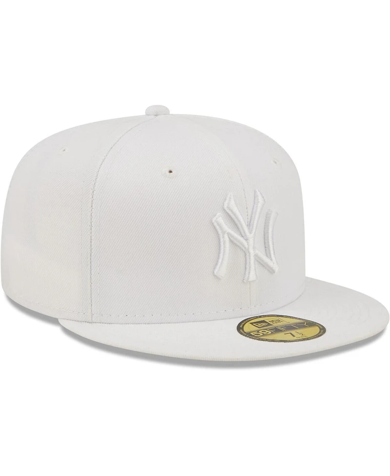 Men's New Era New York Yankees White on White 59FIFTY Fitted Hat