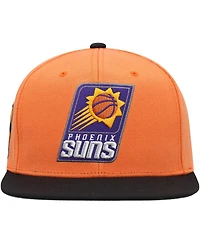 Men's Mitchell & Ness Orange, Black Phoenix Suns Side Core 2.0 Snapback Hat