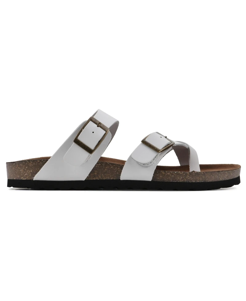 White Mountain Women's Gracie Leather Footbed Sandal