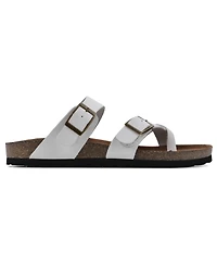 White Mountain Women's Gracie Leather Footbed Sandal