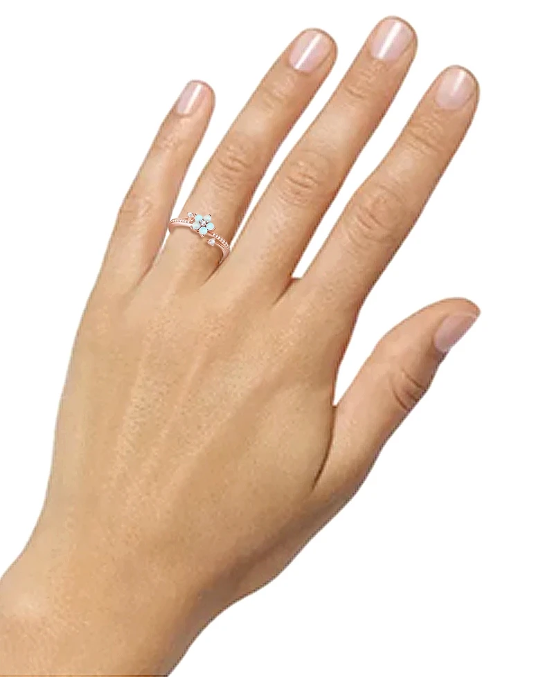 3-Pc. Set Amethyst (1 ct. t.w.) & Lab-Grown White Sapphire (3/8 ct. t.w.) Flower Pendant Necklace, Stud Earrings, & Ring in Sterling Silver (Also in A